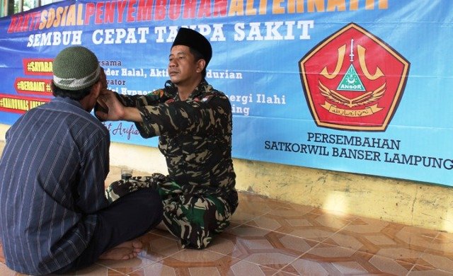 Banser Lampung Bantu Masyarakat Sehat Dengan ATS