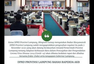 DPRD Provinsi Lampung Bahas Raperda AKB