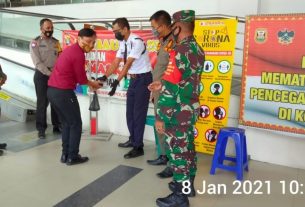 Kodim 0410/KBL Memberikan himbauan penegakan disiplin Protokol Kesehatan