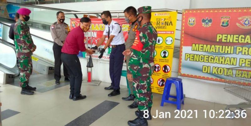 Kodim 0410/KBL Memberikan himbauan penegakan disiplin Protokol Kesehatan