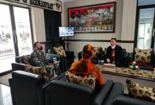 Kolonel Inf Romas Herlandes Menerima kunjungan silaturahmi Pemuda Pancasila