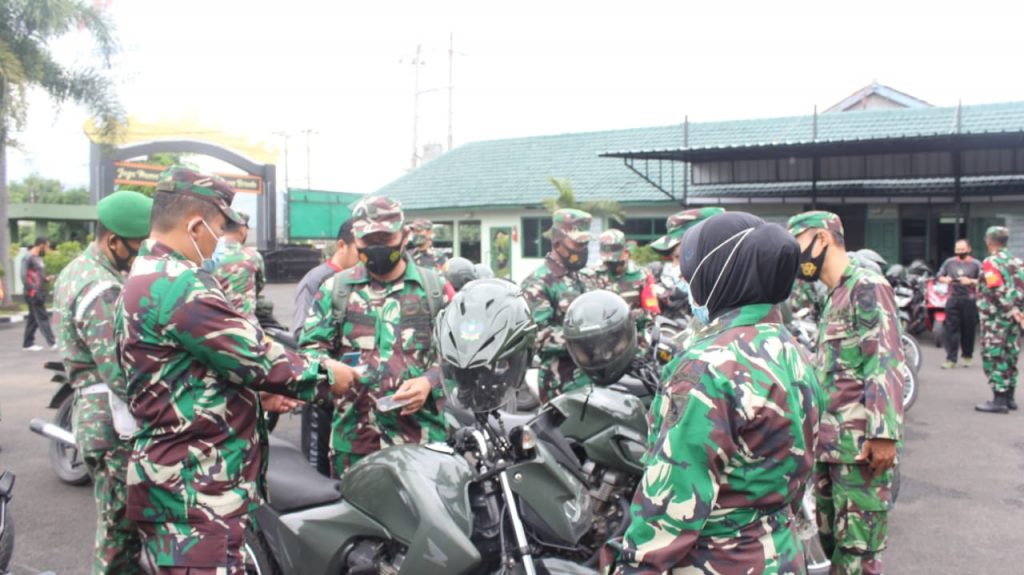 Mayor Inf Andri Kusuma menggelar kegiatan pengecekan surat kendaraan dinas