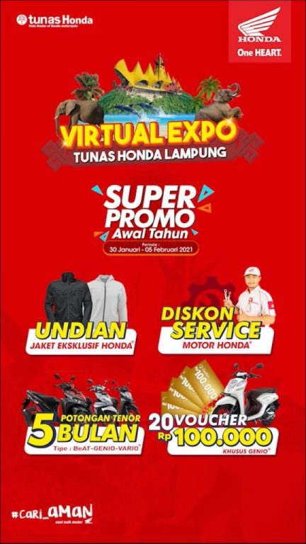 VIRTUAL EXPO TUNAS HONDA LAMPUNG Hadir di Dealer Tunas Honda Tulang Bawang