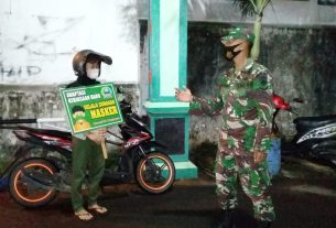 Piket Koramil 02/Banjarsari Bersama Linmas Laksanakan Patroli malam di Wilayah Kecamatan Banjarsari