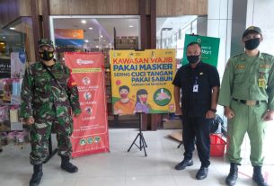 Serda Supriyanto berperan Aktif dalam Penerapan Protkes Dan Pengawasan PPKM di Mall Luwes Kestalan