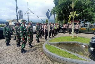 Kodim 0410/KBL Bersama Polresta Bandar Lampung melaksanakan pengamanan kunjungan Kerja Spesifik Komisi II DPR RI