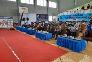 Kapolres Lampung Utara Hadiri Peringatan HPN 2021 Dan HUT PWI Ke 75