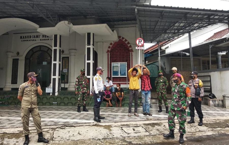 Gugus Tugas Penanganan Covid-19 Kota Bandar Lampung, melaksanakan patroli