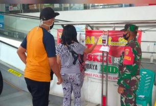 Serma Ambok Uding, terapkan Protokol Kesehatan di pusat perbelanjaan modern