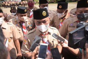 Sekda Muba Lakukan Peletakan Batu Pertama Masjid Al-Hijrah Desa Teluk