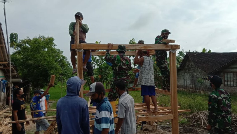 TMMD 110 Jatimulyo Tambakrejo, TNI Datangi Kepala PAUD Melati