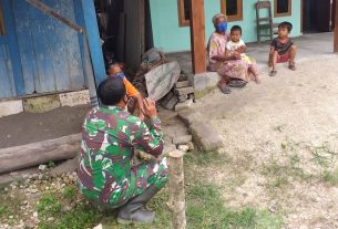 TMMD 110 Tambakrejo, TNI Bojonegoro Anjangsana Ke Rumah Lasmi