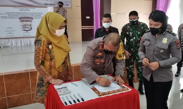 Polres Tanggamus Gelar Deklarasi dan Pencanangan Zona Integritas Menuju WBK dan WBBM