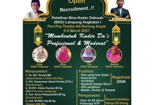 Bina Kader Dakwah (BKD) Lampung Open Recruitment Pelatihan Dakwah