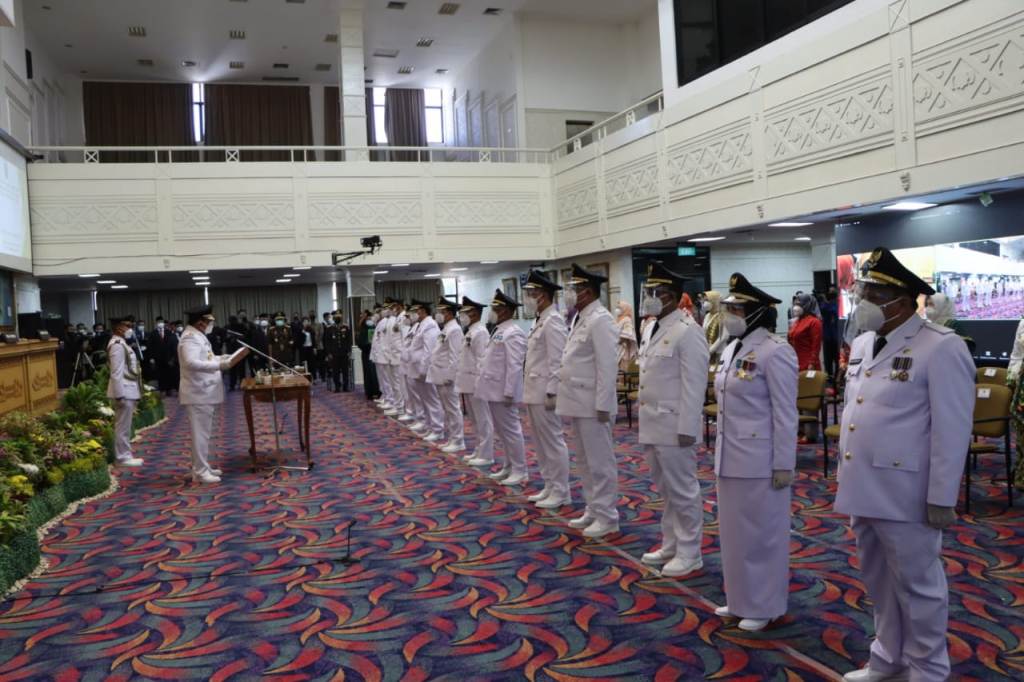 Gubernur Lampung Arinal Djunaidi Lantik 7 Kepala Daerah Hasil Pilkada 2020