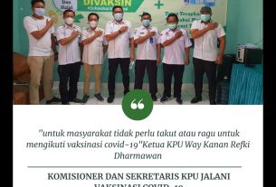 Komisioner dan sekretaris KPU Jalani Vaksinasi Covid-19
