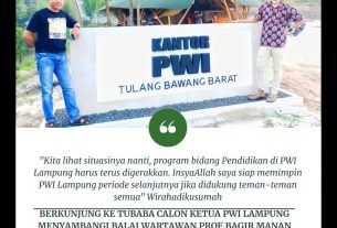 Berkunjung Ke Tubaba Calon Ketua PWI Menyambangi Balai Wartawan Prof.Bagir Manan