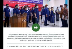 Kepengurusan ISPI Lampung Periode 2021-2026 Dilantik