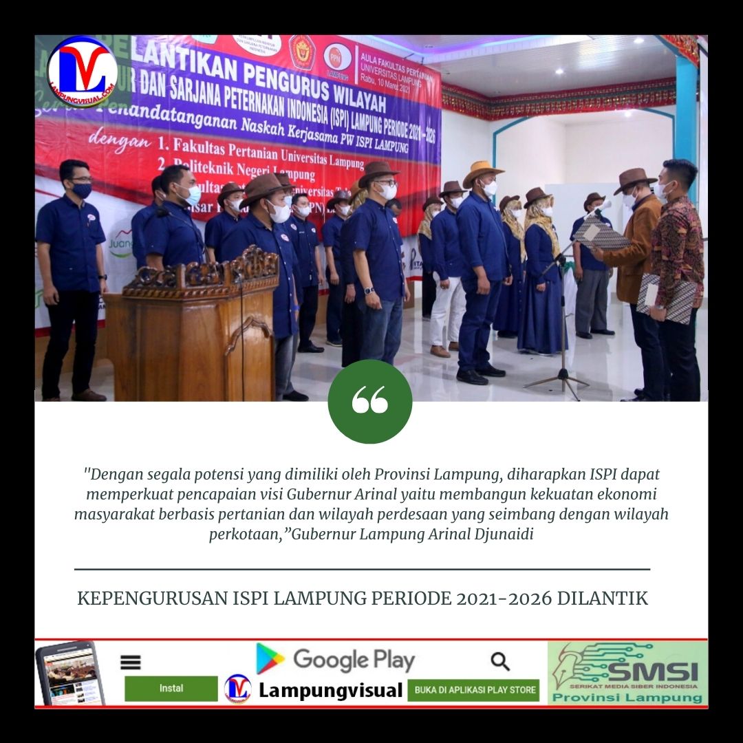 Kepengurusan ISPI Lampung Periode 2021-2026 Dilantik