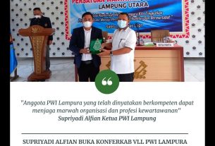 Supriyadi Alfian buka konferkab Vll PWI Lampura