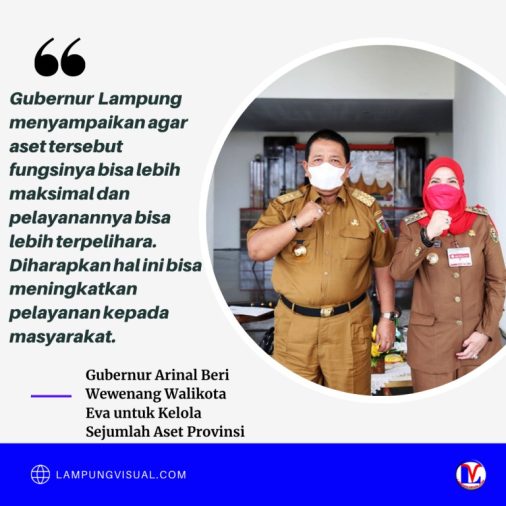 Gubernur Arinal Beri Wewenang Walikota Eva untuk Kelola Sejumlah Aset Provinsi