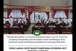 DPRD Lamsel Ikuti Rapat Paripurna Istimewa Hut Provinsi Lampung