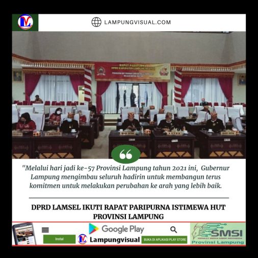 DPRD Lamsel Ikuti Rapat Paripurna Istimewa Hut Provinsi Lampung