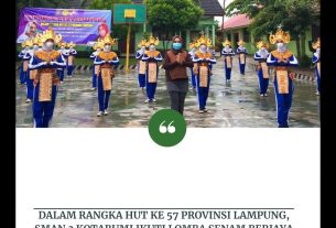Dalam rangka HUT ke-57 Provinsi Lampung, SMAN 3 Kotabumi Ikuti lomba Senam Berjaya