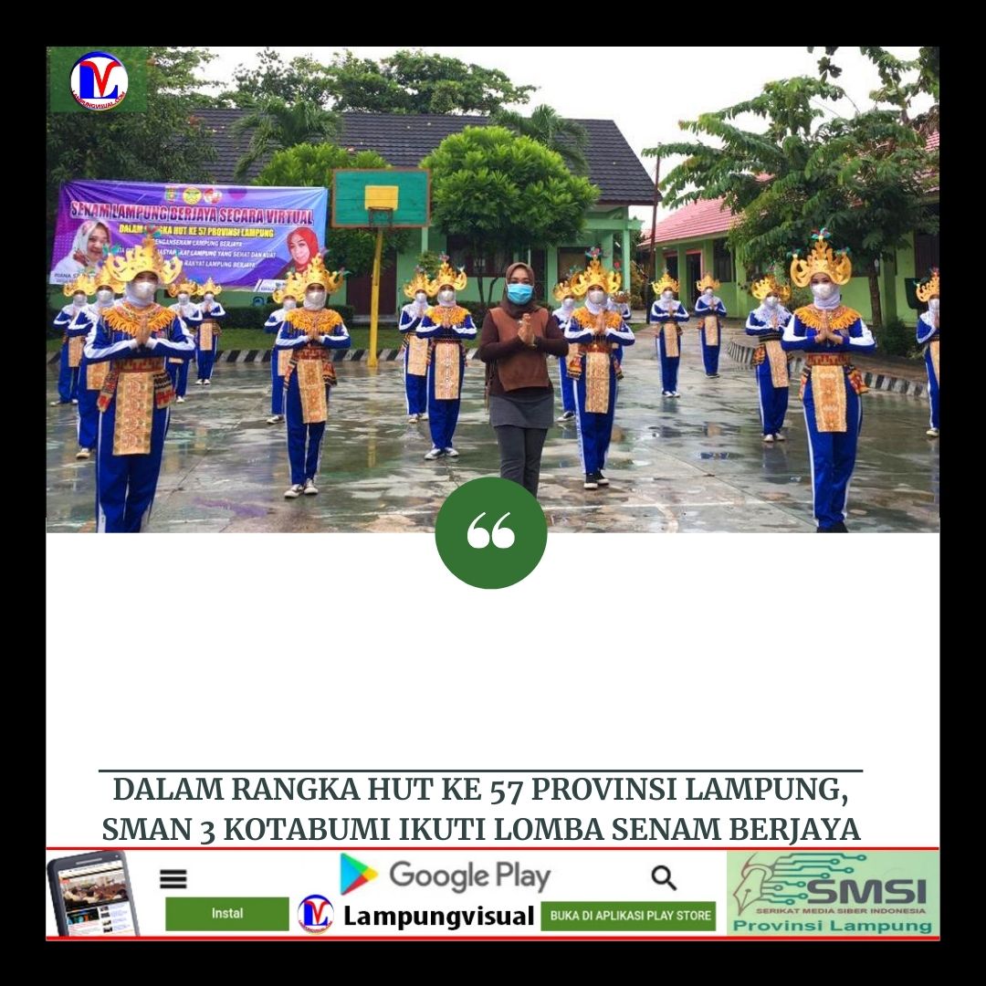 Dalam rangka HUT ke-57 Provinsi Lampung, SMAN 3 Kotabumi Ikuti lomba Senam Berjaya