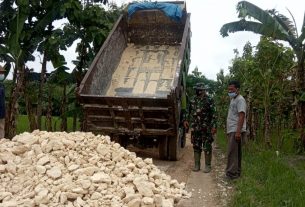 Satgas Lakukan Pengecekan Lokasi TMMD 110 Bojonegoro Di Ngrancang