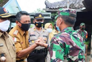 Forkopimcam Tambakrejo Sambut Danrem 082/CPYJ Dilokasi TMMD 110 Bojonegoro