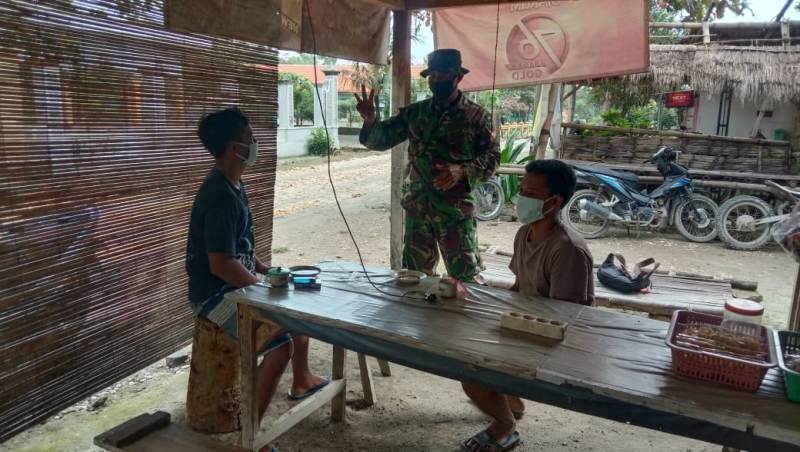 TNI Bojonegoro Tegakkan Disiplin Prokes Dilokasi TMMD 110 Jatimulyo Tambakrejo
