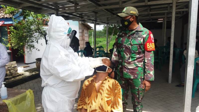 TMMD 110 Tambakrejo, TNI Bojonegoro Jalani Rapid Test