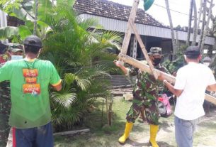 TMMD 110, TNI Di Bojonegoro Latihan Rebana