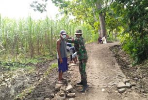 TMMD 110 Bojonegoro Di Tambakrejo Perketat Penerapan Prokes