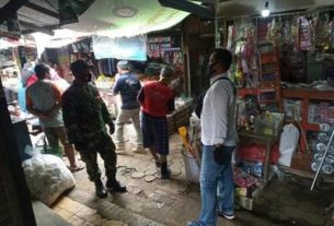 Putus Mata Rantai Penyebaran Covid – 19 di Pasar Gembong, TMI-Polri Laksanakan Operasi Yustisi