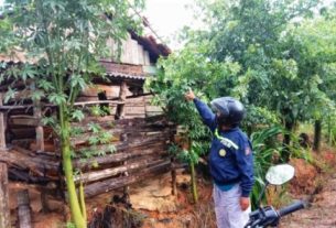 Polsek Banjar Agung Evakuasi dan Data Korban Terdampak Bencana Alam