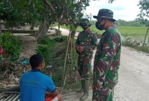 Kegiatan TMMD 110 Bojonegoro, Satgas Imbau Warga Ngrancang Terapkan Prokes