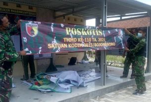 Di Lokasi TMMD 110 Bojonegoro, Ada Posko Perencanaan, Persiapan Dan Evaluasi