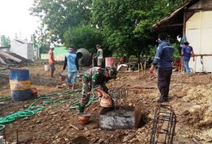 TMMD 110 Bojonegoro, Rehab Ruang Kelas Gedung SD Tahap Pembuatan Pondasi