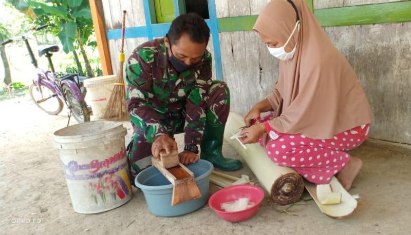 Ada Kripik Debog Pisang Di TMMD 110 Bojonegoro