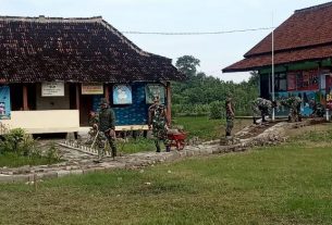 Persiapan Pembukaan TMMD 110 Bojonegoro, Satgas Bersih-Bersih Lokasi