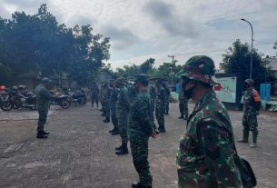 Satgas TMMD 110 Bojonegoro Melaksanakan Apel Pagi Sebelum Beraktivitas