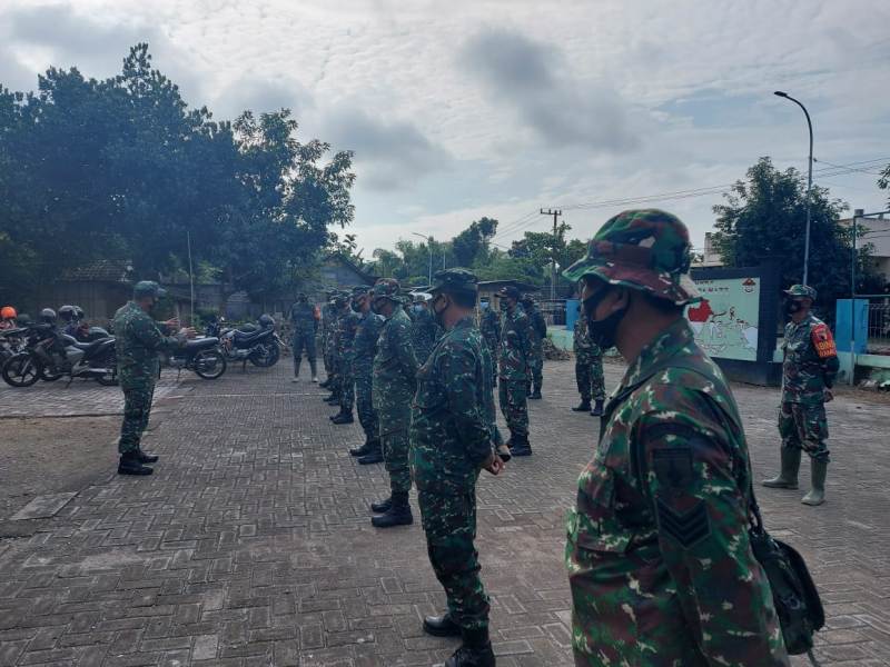 Satgas TMMD 110 Bojonegoro Melaksanakan Apel Pagi Sebelum Beraktivitas