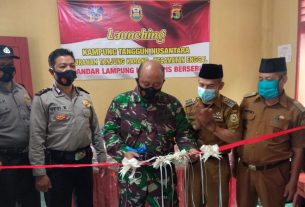Kapten Inf Bunyamin menghadiri acara Launching Kampung Tangguh Nusantara