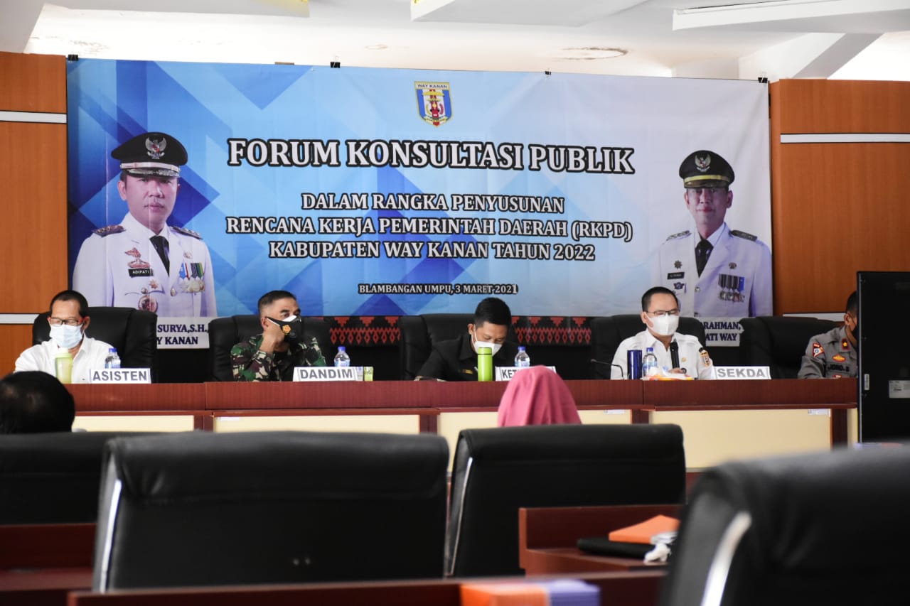 Pemkab Way Kanan Gelar Forum Konsultasi Publik Dalam Rangka Penyusunan RKPD Way Kanan 2022