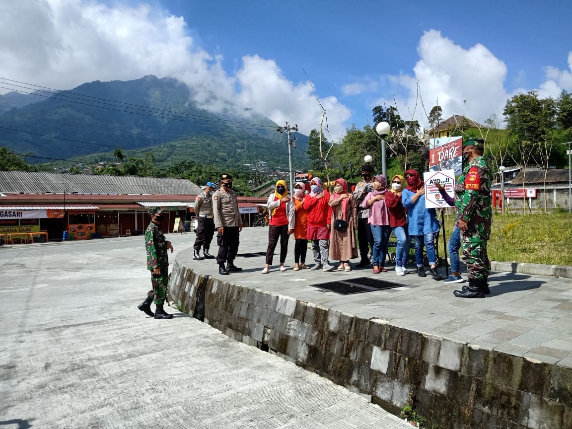 Operasi Cipta Kondisi PPKM Gabungan TNI Polri DiLereng Merapi