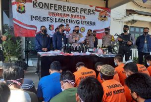 Dua Pekan, Polres Lampung Utara Berhasil amankan Pelaku 52 Orang 