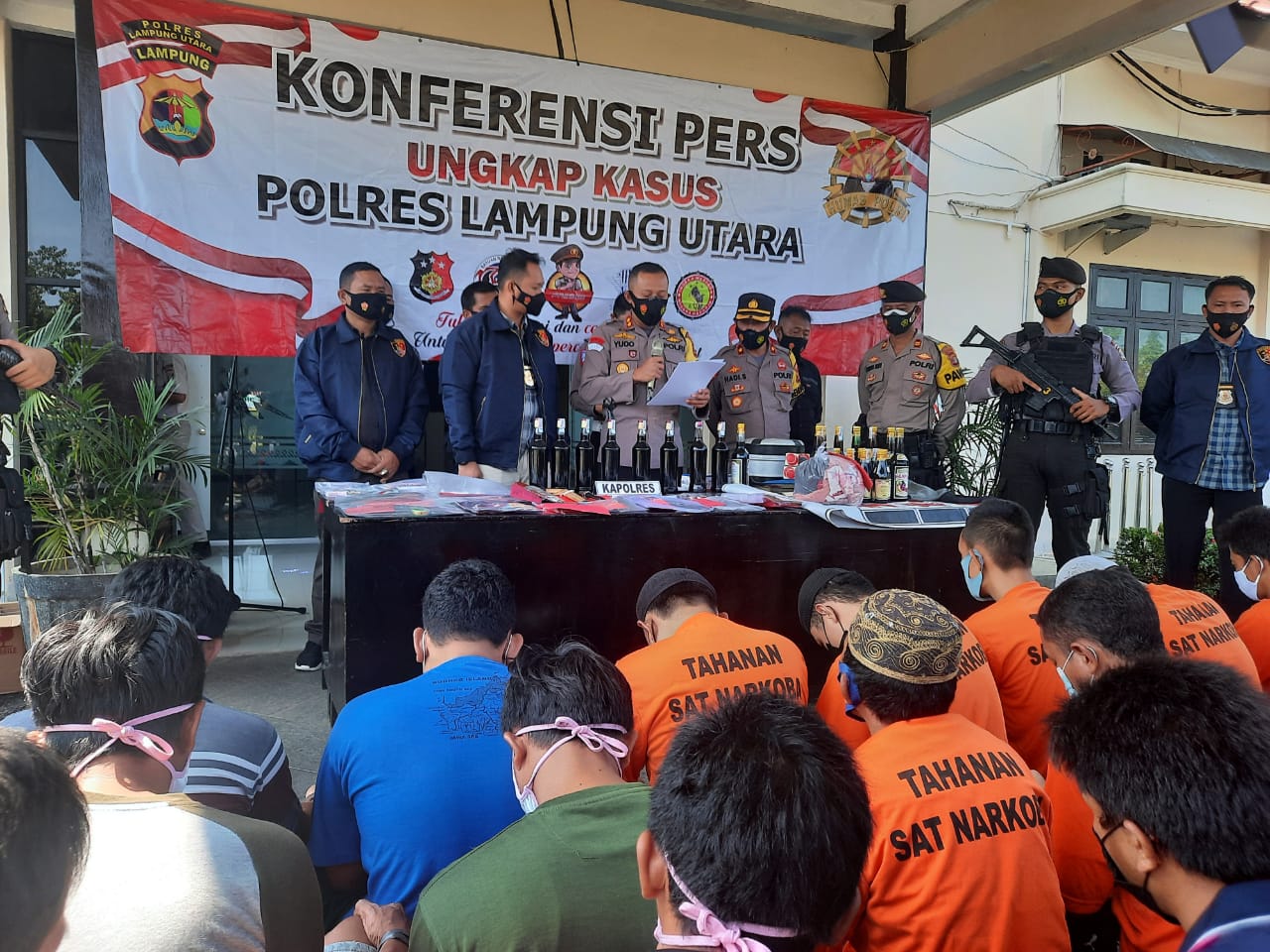 Dua Pekan, Polres Lampung Utara Berhasil amankan Pelaku 52 Orang 