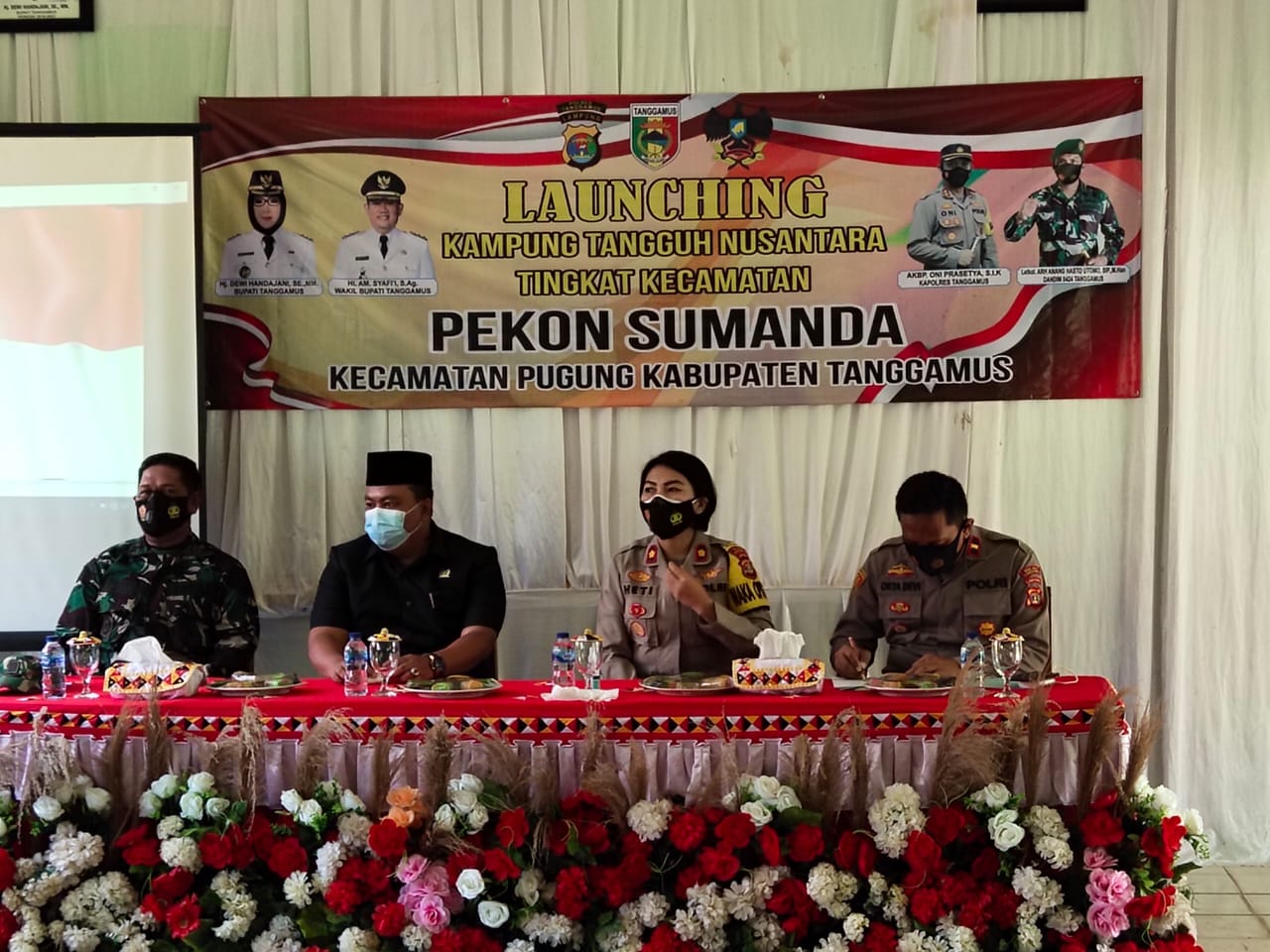 Wakapolres Tanggamus Launching Kampung Tangguh Tingkat Kecamatan Pugung